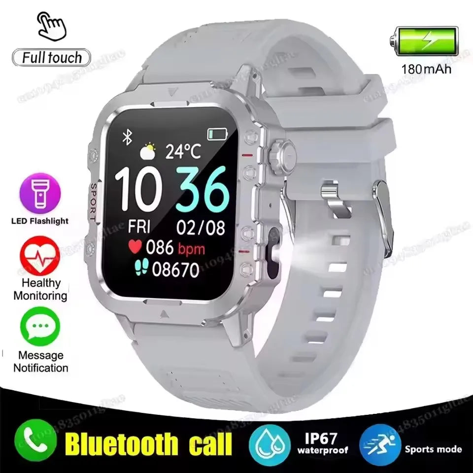 2025 New for Xiaomi Military Smart Watch Men IP67 3ATM Outdoor Sports Fitness Tracker Health Monitor 1.44Inch BT Call Smartwatch