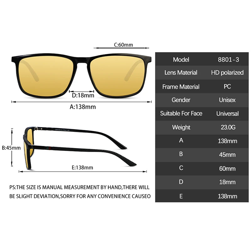 Night Vision   Yellow Lens Anti-Glare Goggle Night Driving Sunglasses Eyewear  UV400