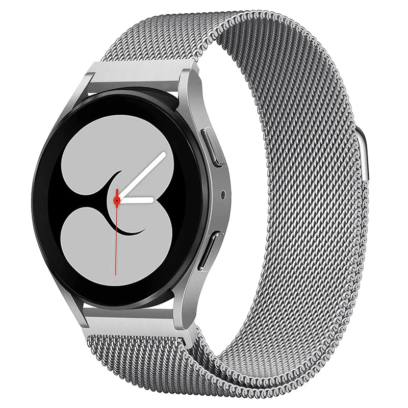 22mm 20mm Milanese Loop Strap For Samsung Galaxy Watch 6 5 4 44mm 40mm 6 Classic Active 2 Bracelet Huawei Gt Magnetic Watch Band
