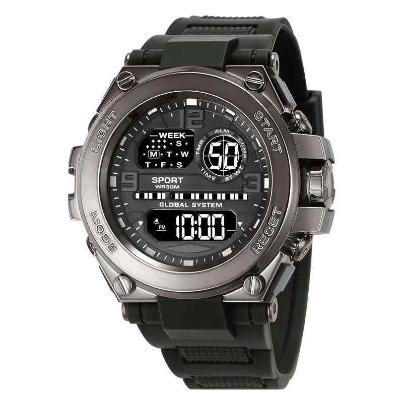 Multifunction Men's Sports Watch Waterproof Luminous Alarm Clock Men LED Digital Watch Large dial Electronic Wristwatch for Man