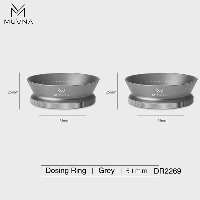 MUVNA Magnetic Dosing Ring Funnel 51/53/58mm, Espresso Ring Dosing Anti-Spill with Magnet Fit Portafilter Barista Accessories