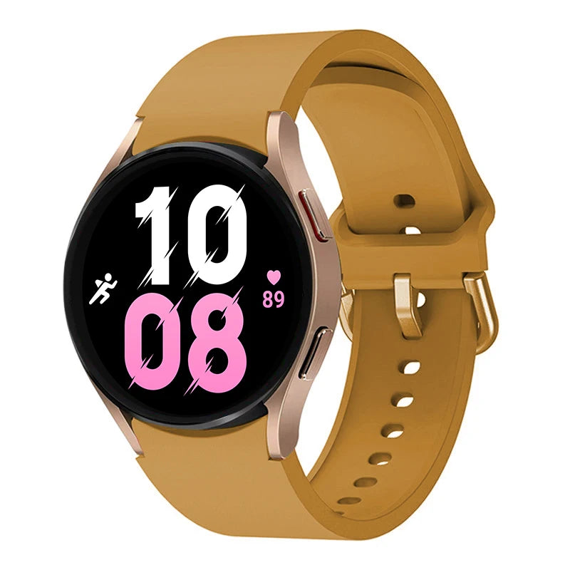 official Silicone Strap For Samsung Galaxy Watch 5 4 44mm 40mm/4Classic 46 42mm Wrist 20mm Bracelet Galaxy Watch 5 Pro 45mm Band
