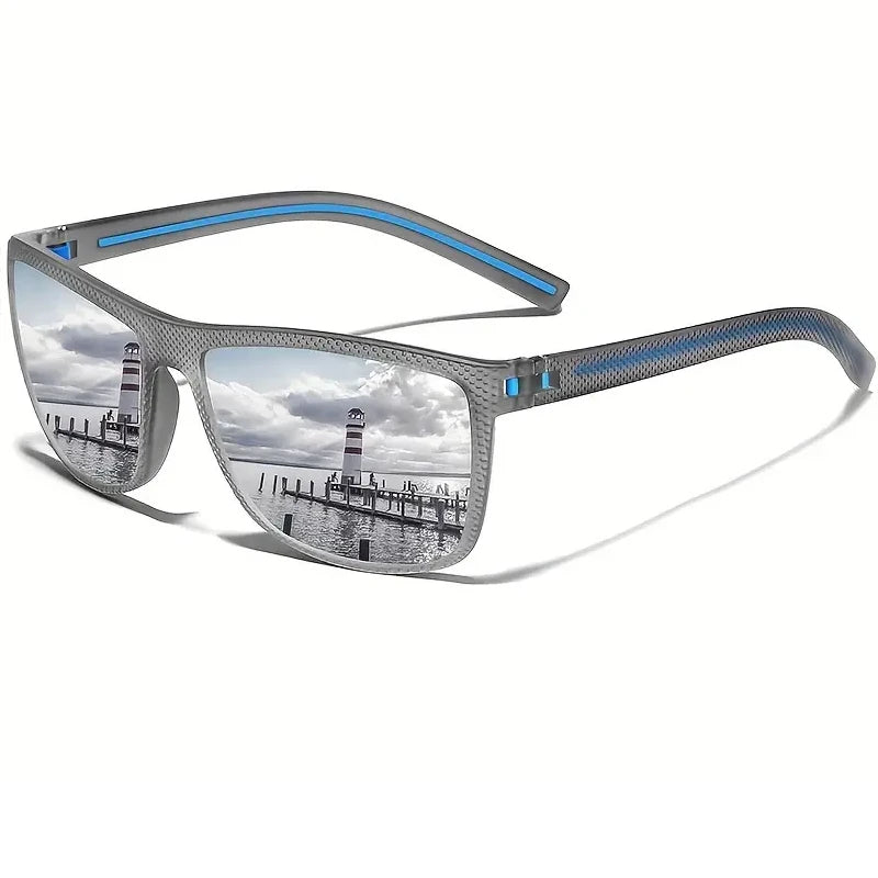 Square Polarized Sunglasses for Men and Women Lightweight Frame Sun Glasses