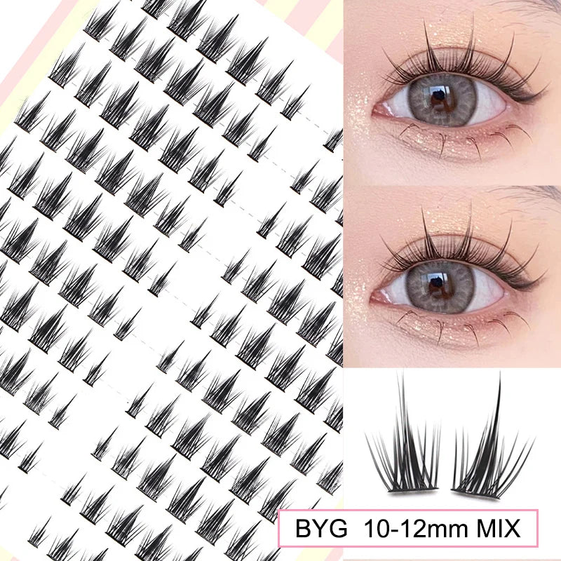 Sunflower Lashes Brown Manga False Eyelashes Natural Soft  Large Capacity Anime Eyelashes Douyin Wanghong Makeup Anime Eyelashes