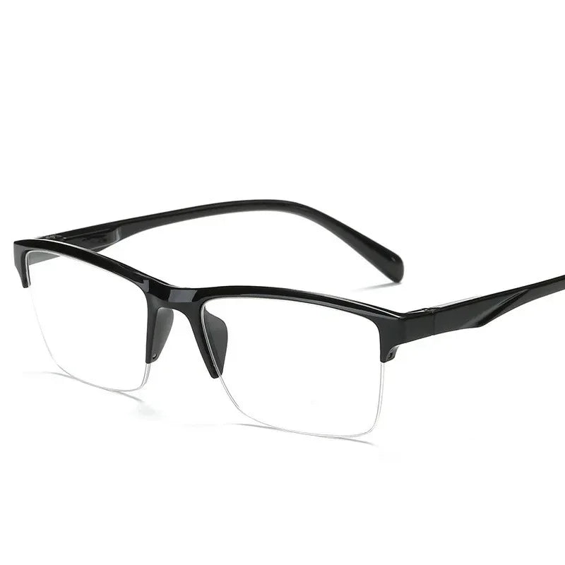 Square Reading Glasses Ultralight Half Frame Presbyopic Eyeglasses Men Women +0.25 0.5 0.75 1 1.25 1.5 1.75 2 2.25 2.5 2.75 3.0