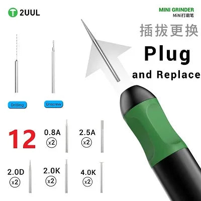 2UUL DA86 MINI GRINDER Cordless Rotary Tool U8 Drill Easy to Operate Auto-Remembers Last Gear for Mobile Motherboard Kits