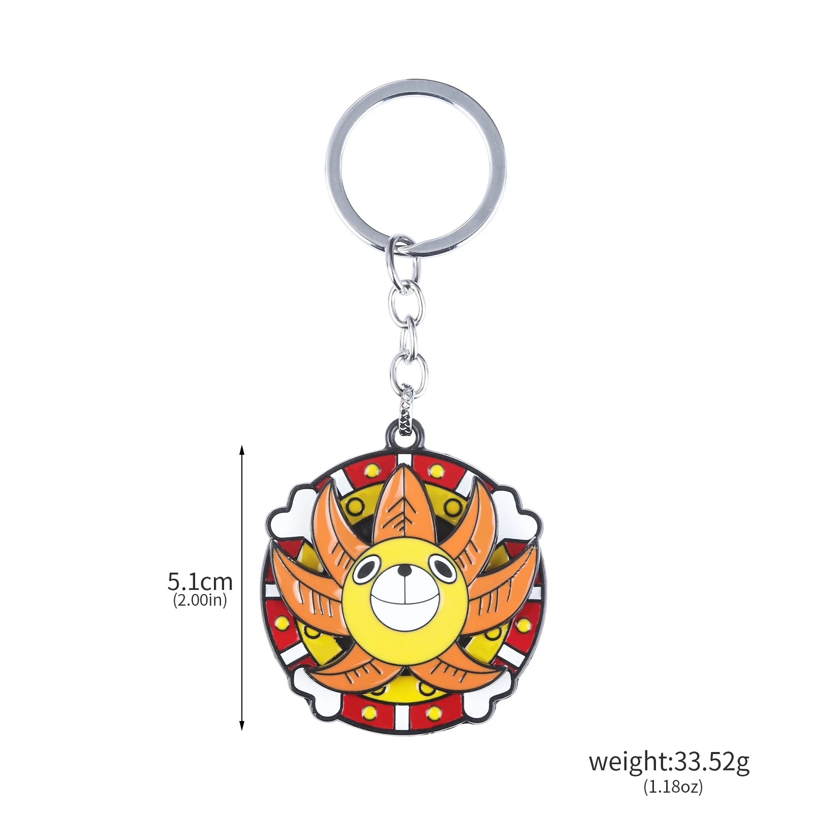 One Piece Luffy Straw Hat Keychain Rotatable Zoro Skull Metal Pendant Role-Playing Decorative Accessories Fan Jewelry Gift