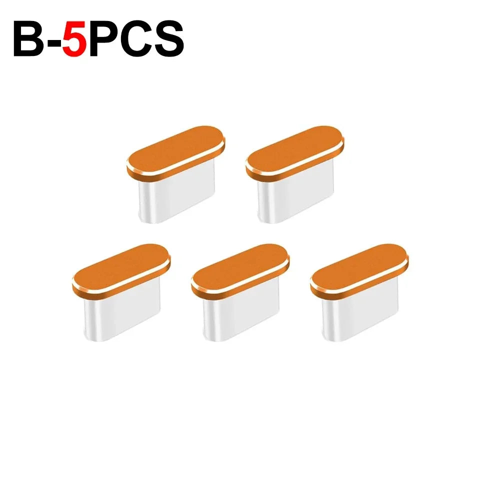 1-5Pcs Metal USB Type C Dust Plug for iPhone 18 17 16 Pro Max 18PM Mobile Phone Type-C Charging Port Protector Cover Cap Stopper