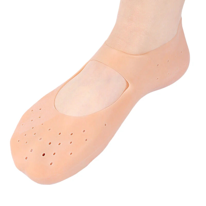 1Pair Spa Silicone Socks Moisturizing Gel Boat Socks Preventing Foot Dryness Cracked Dead Skin Remove Foot Care Tools