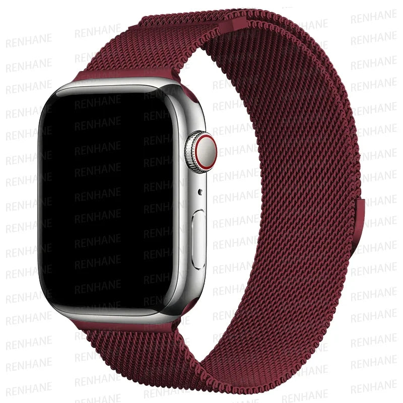 Milanese Loop Strap for Apple Watch Ultra Band 49mm 45mm 44mm 42mm 41mm 40mm Metal Bracelets for iwatch SE series 9 8 7 6 5 46mm