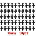 KKJOY Car Plastic Rivets Fasteners 8mm/6mm Bumper Fender Screws Clips 8mm Hole Auto Push Pin Clip Accessories for Vehicle Repair