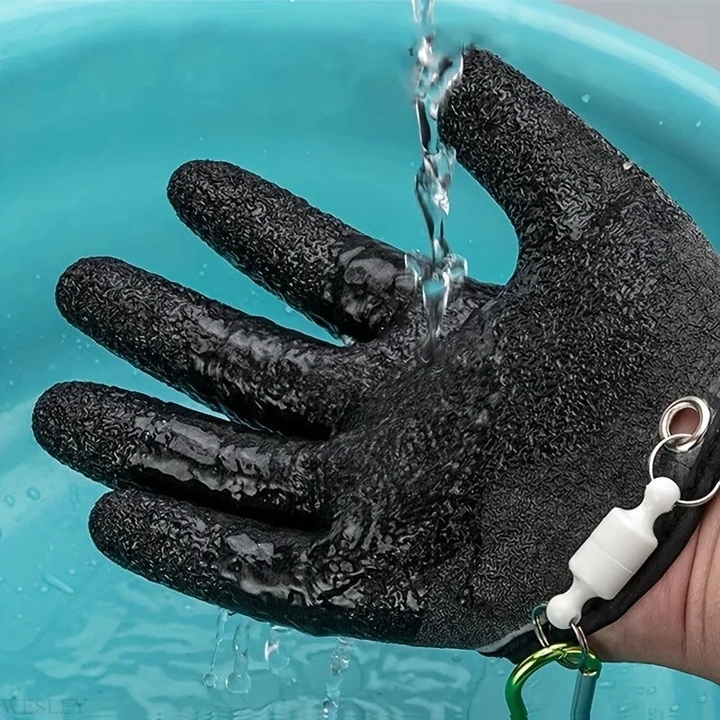 Fishing Catching Gloves Magnet Release Anti-slip Waterproof Fishing Gloves
