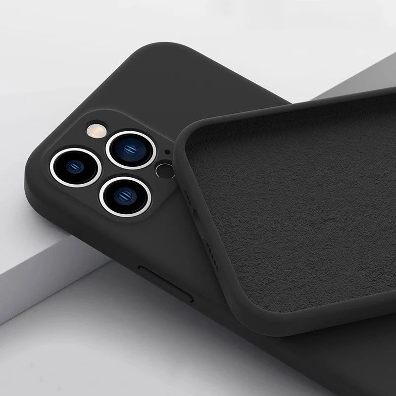 Luxury Original Liquid Silicone Phone Case For iPhone 11 12 13 14 15 16 17 18 Pro Max Air Plus Soft Bumper Back Cases Cover