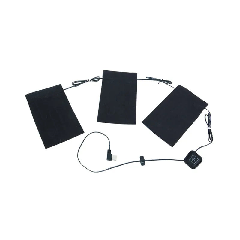 USB Charging Clothing Heating Pad 45℃-65℃ Vest Heater Winter Warm Camping Hiking Ski Cycling Pants Carbon Fiber Heated Pads
