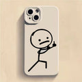 Cute Cartoon Matchman Matte Silicone Phone Case For iPhone 18 16 11 12 13 14 15 17 Pro Max XR XS X 7 8 Plus 16E Soft Back Cover