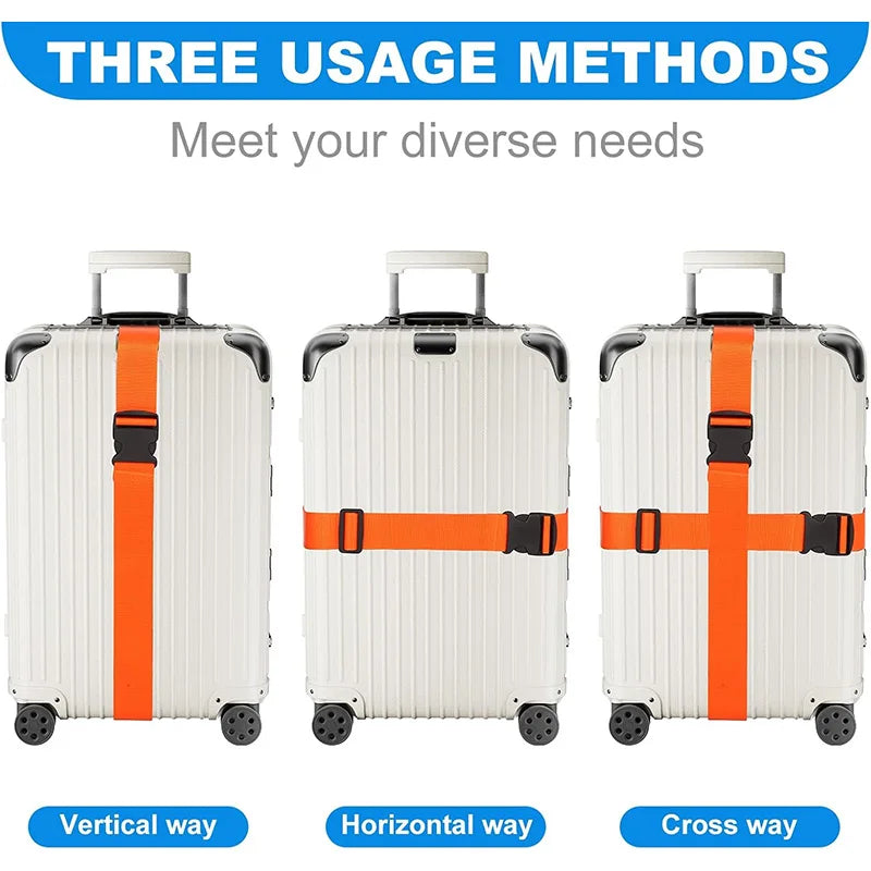 NEW Straight Shaped Luggage Straps for Suitcase,Luggage Belt with Adjustable Release Buckle Travel Accessory,Easily Identified