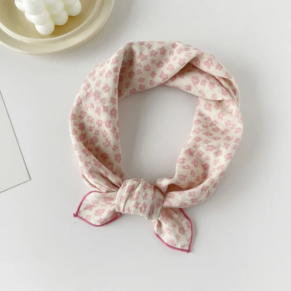 Fashion Square Scarf 1pcs Cotton Rich Summer Scarf Digital Printed Head Scarf for Women Versatile Lightweight Wrap Chic