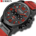 CURREN 8314 Men's Business Leather Strap Quartz Wristwatch, Waterproof Calendar Casual 6-Hand Quartz Watch
