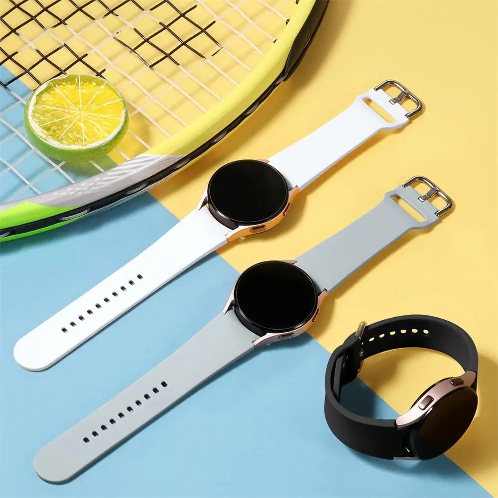 official Silicone Strap For Samsung Galaxy Watch 5 4 44mm 40mm/4Classic 46 42mm Wrist 20mm Bracelet Galaxy Watch 5 Pro 45mm Band