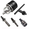 1.5-10mm Drill Chuck,3/8-24UNF Mount Impact Driver Bits Chuck Conversion Hex Shank/SDS-Plus Socket Square Adapter with Chuck Key
