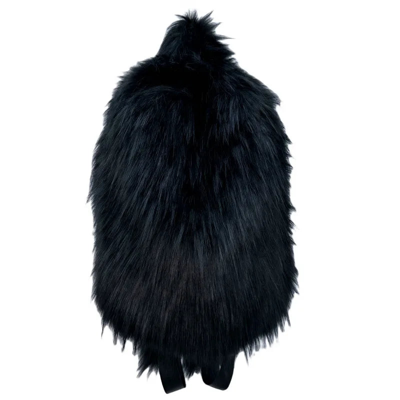2026 NEW FASHION Y2K Faux Fur FOR Women Backpack Solid Soft Fleece Knapsack Harajuku Style Winter Ladies Bag