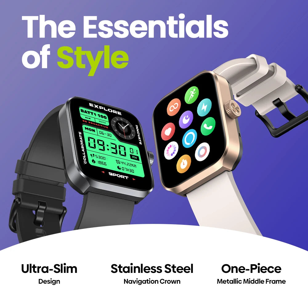 New Zeblaze Beyond 3 Plus GPS Smart Watch 1.78'' AMOLED Display Built-in Alexa Make/Receive Phone Calls 3ATM Sports Smartwatch