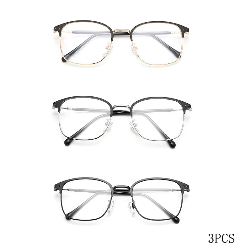 Photochromic Frameless Eyeglasses for Men Fashion Glasses Anti Radiation Eye Sunglasses for Men Korean Glasses Rectangle Compute