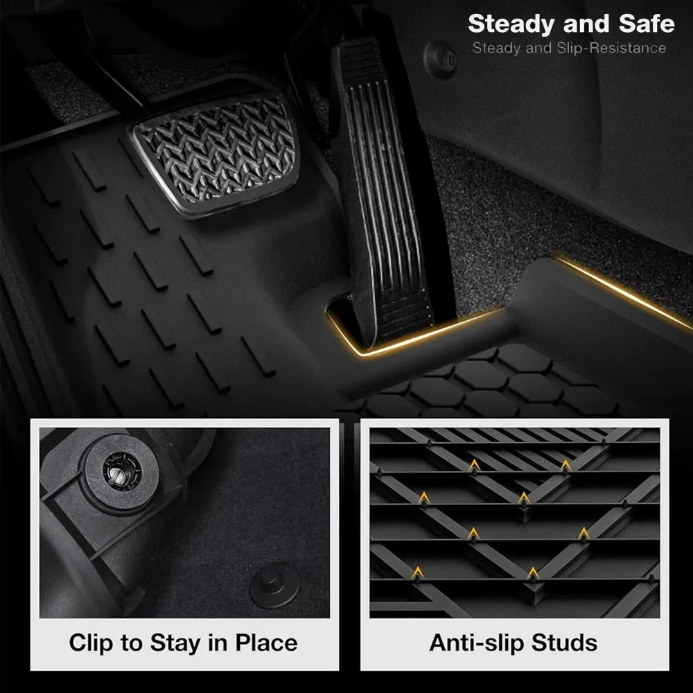 1Set New Quality Car Floor Mats Liners Set For 2021-2023 Toyota Sienna 8 Seat All Weather Waterproof Non-slip TPE Rubber Heavy Duty Floor Liner Car Accessories