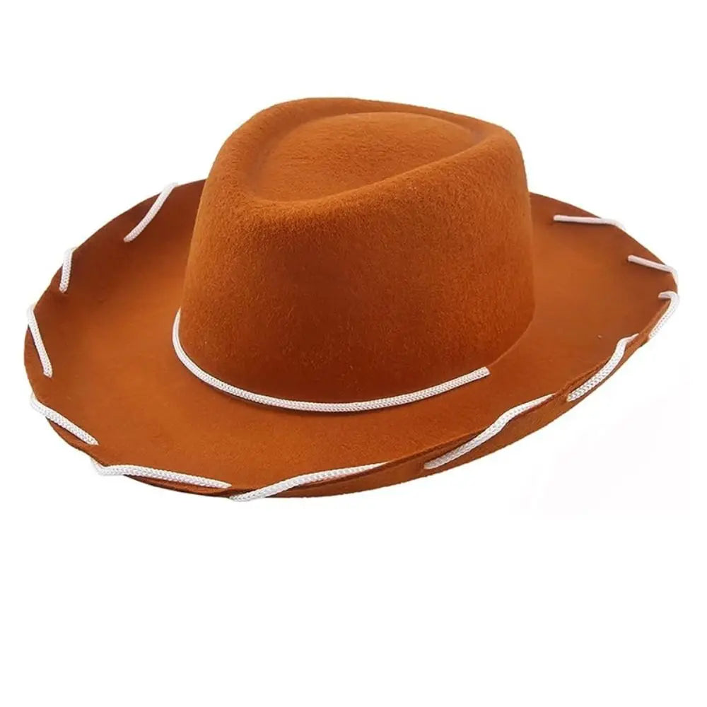 Funny Cowboy Accessory Cowboy Hat Performance Adjustable Felt Princess Hat Prop Dress-up Cosplay Costume Cowgirl Hat Birthday