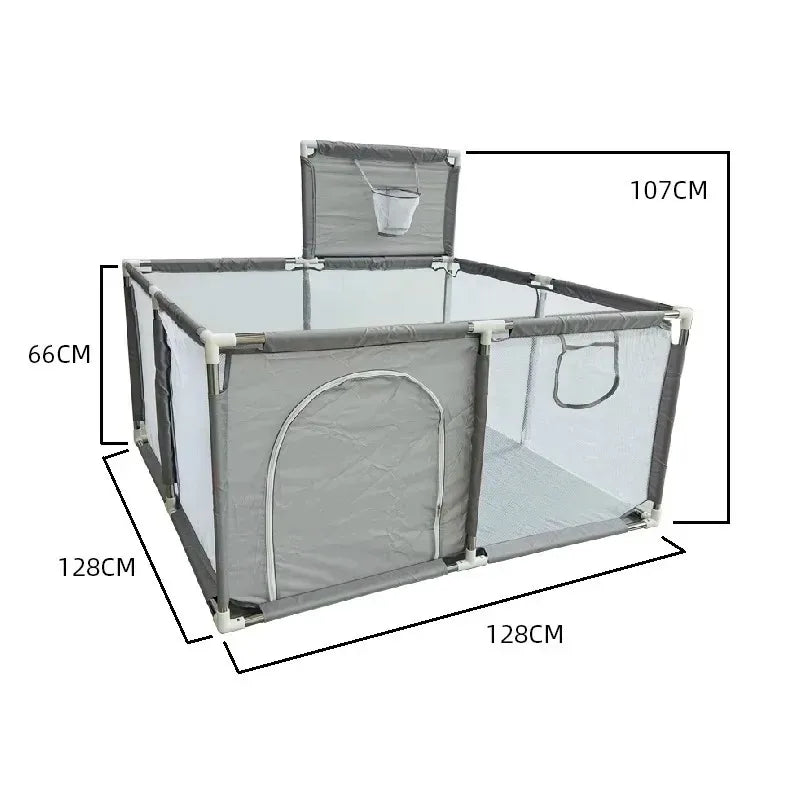 Baby Playground Playpen Corralito for Baby Toddlers with Thicken Steel Pipes Kids Play Park Activity Fence Ball Box Game Playpen