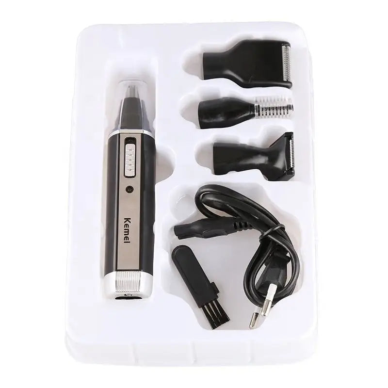 Kemei Rechargeable Electric all in One Hair Trimmer for Men Grooming Kit Beard Trimer Facial Eyebrow Trimmer Nose Ear Shaver