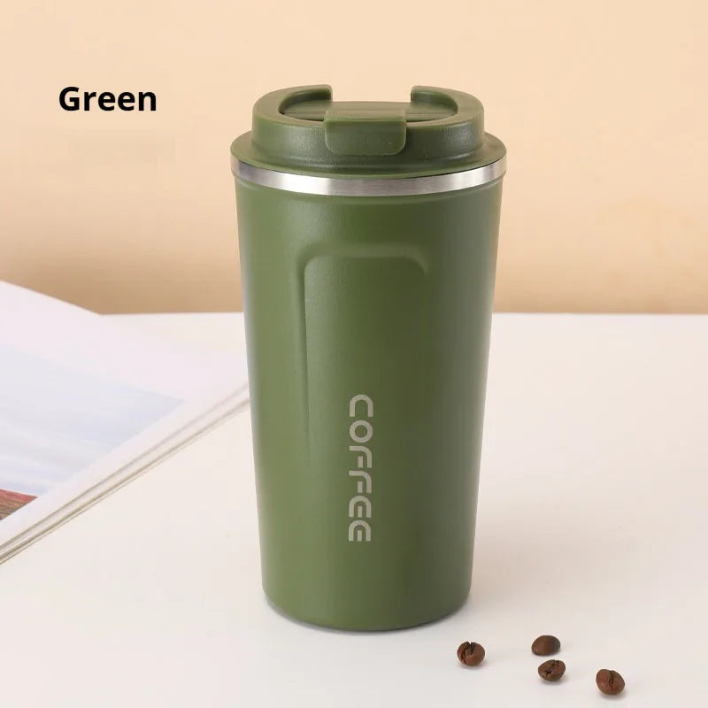 380/510ML Leak_Proof Travel Thermo Cup Stainless Steel Thermo Cafe Coffee Mug Car Thermos Mug for Tea Water Coffee Double