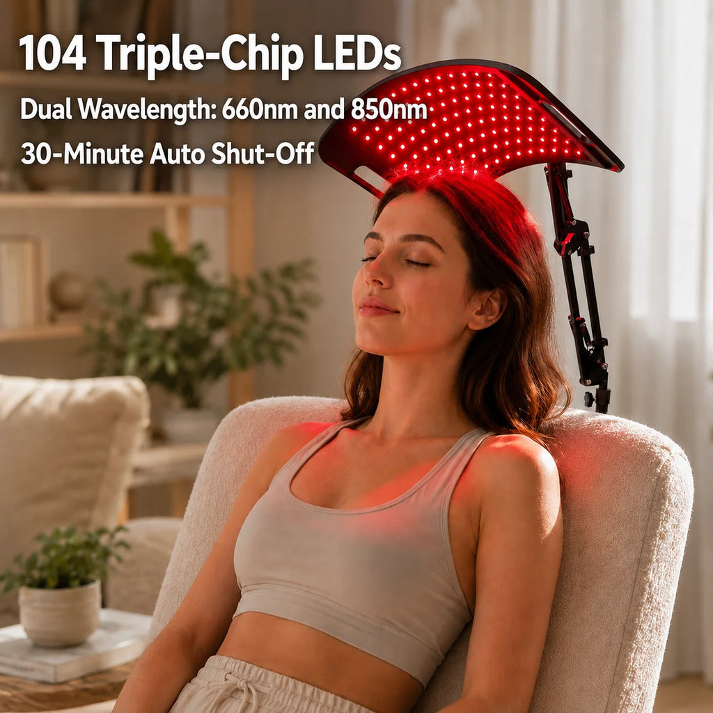 Red Light Lamp For Face and Body Home Use 660nm 850nm Near Infrared Light Panel Device with Adjustable Stand with Timer