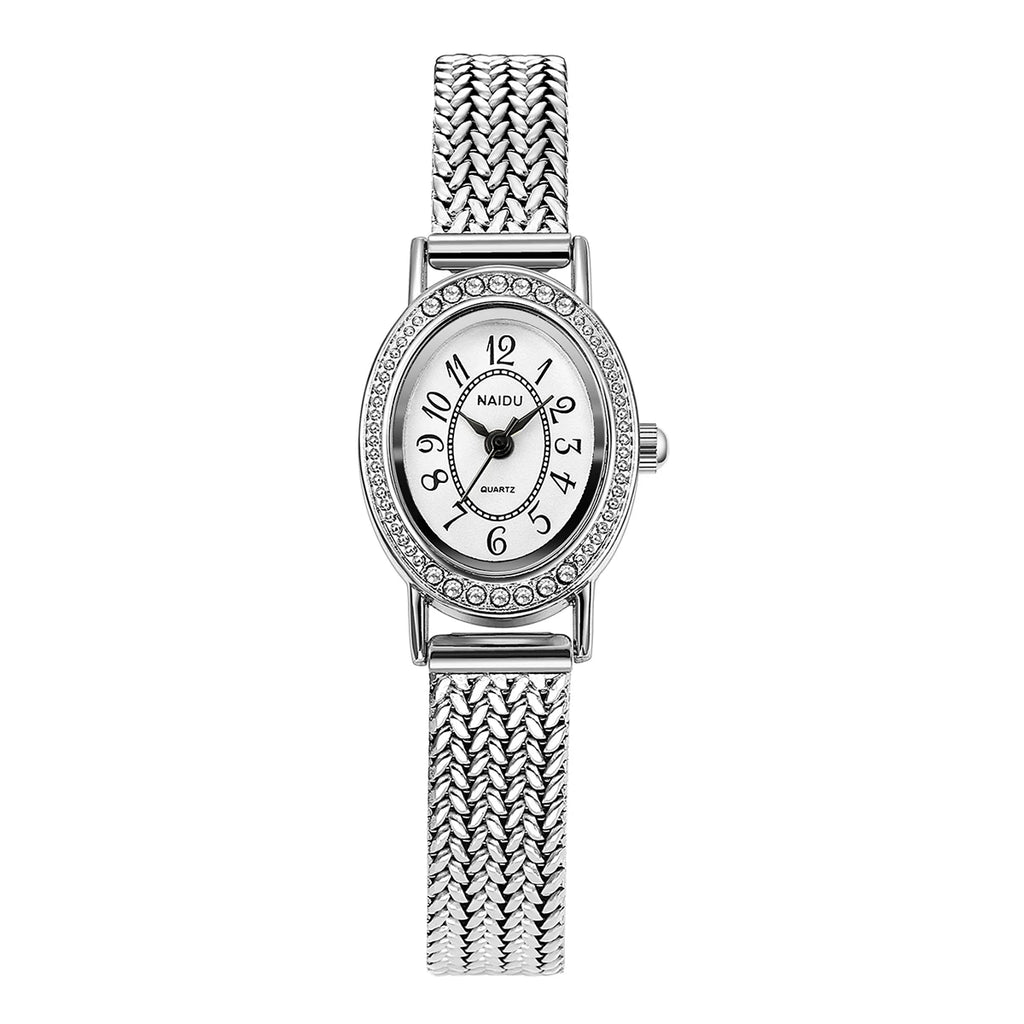 Retro Woven Stainless Steel Mesh Strap Bohemian Style Fashionable Women's Watch