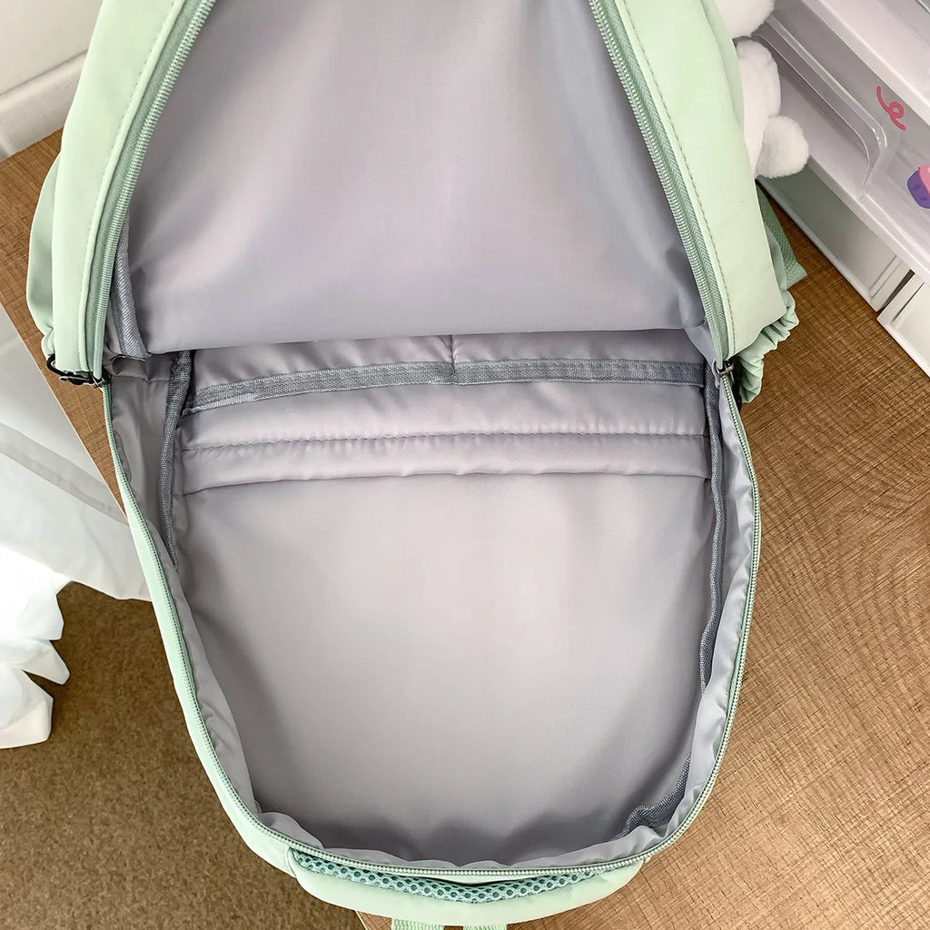 New Female Fashion Men High Capacity Waterproof College Backpack Trendy Women Laptop School Bags Cute Girl Travel Book Bag Cool
