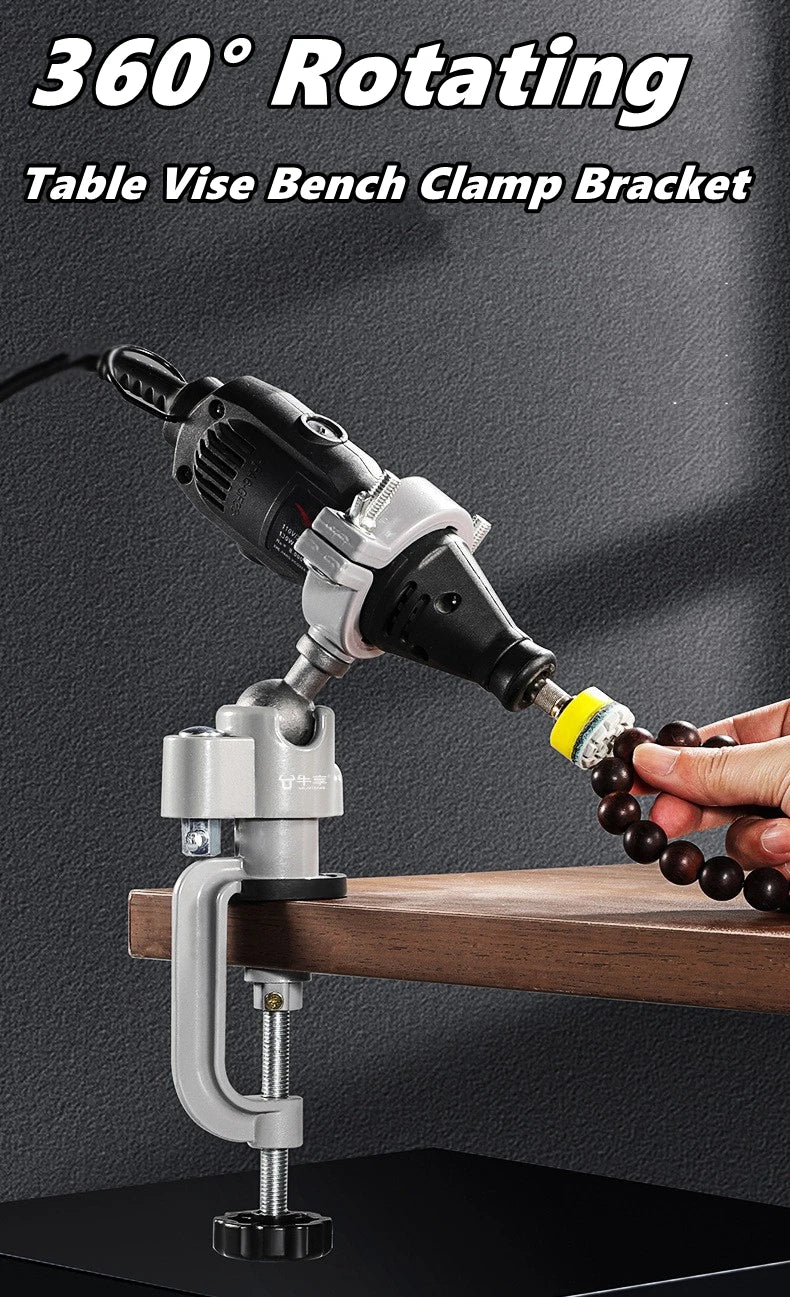360° Rotating Table Vise Bench Clamp Bracket Rack Support Multifunctional Electric Drill / Grinder Stand Holder For Dremel Tool