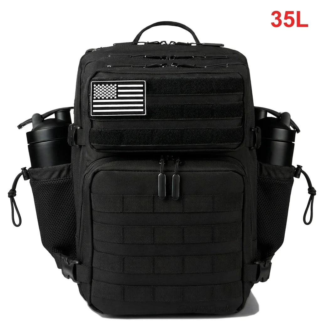 35L Tactical Backpack for Women Men Molle Outdoor Travel Camping Hiking Bag Sports Weekend Athlete Gym Rucksack Dual Cup Holders