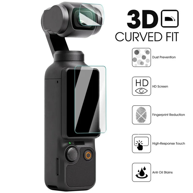Tempered Glass Flim for DJI OSMO Pocket 4 3 Screen Protector Anti-Scratch Lens Protective Cover for DJI Pocket 3 4 Accessories