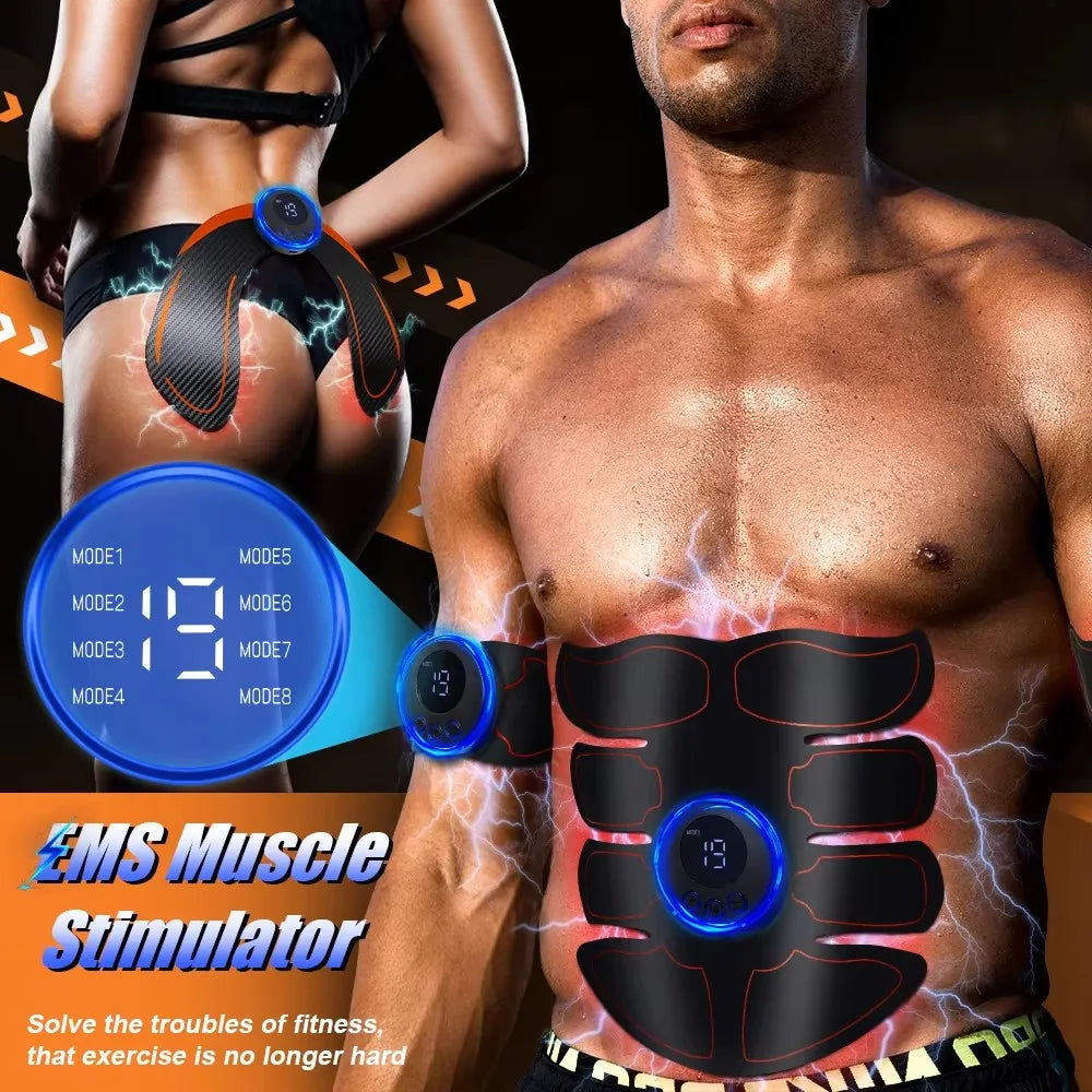 2026 EMS Abdominal Muscle Stimulator Fitness ABS Arm Training Patches Muscle Exercise Instrument USB Charging Home Men