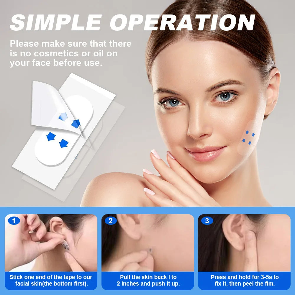 Wholesale 80pcs Invisible V Face Lifting Patches Facial Slimming Firming Stickers for Forehead Neck & Chin Beauty Health NALSYAO