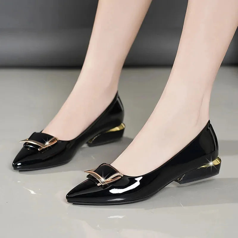 Women Fashion Sweet Light Weight Brown Spring Slip on Flat Shoes Lady Casual Black Pu Leather Office Loafers Zapatos Mujer B9646