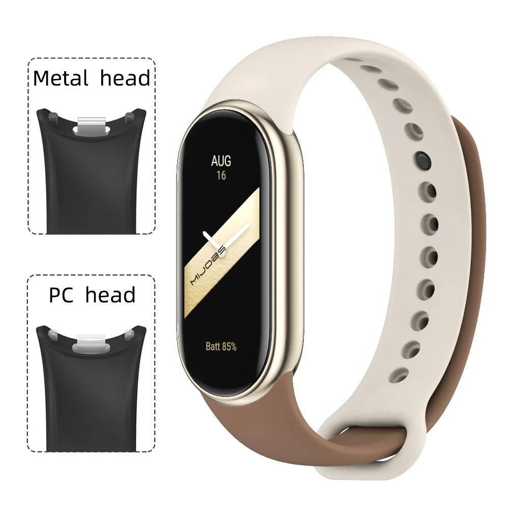 Bracelet for Mi Band 10 Strap for Mi Smart Band 10 9 8 NFC SmartWatch Sport Silicone Rubber Wristband Correa Miband 8 9 Strap
