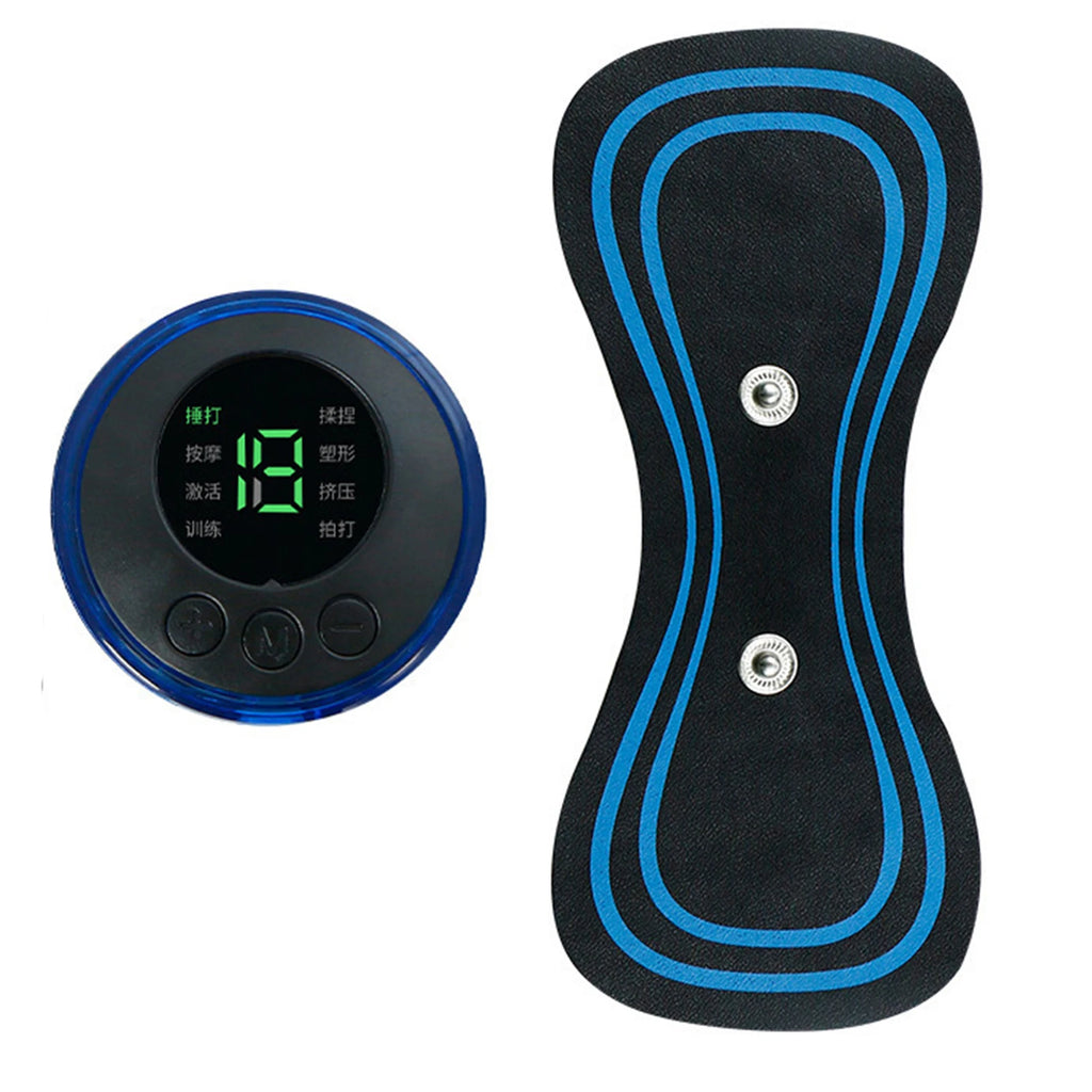 Portable LCD Neck Massager Pad Washable Back Lumbar Fatigue Relief Device