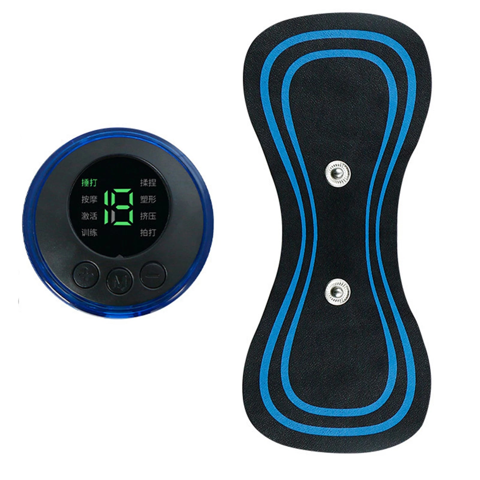 Portable LCD Neck Massager Pad Washable Back Lumbar Fatigue Relief Device