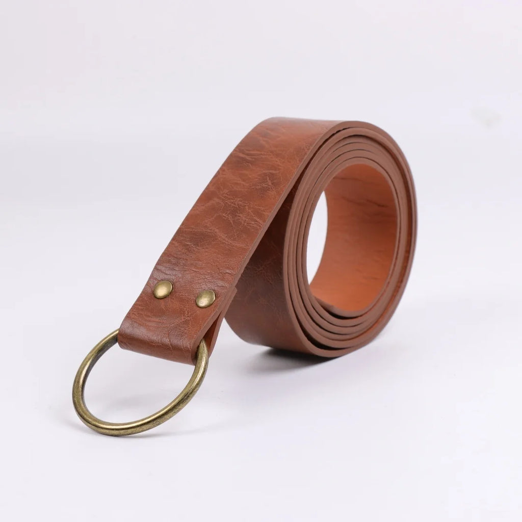Renaissance Medieval Belt Skirt Hiking Viking Horn Design Leather Cover for Sword Frog Accessory