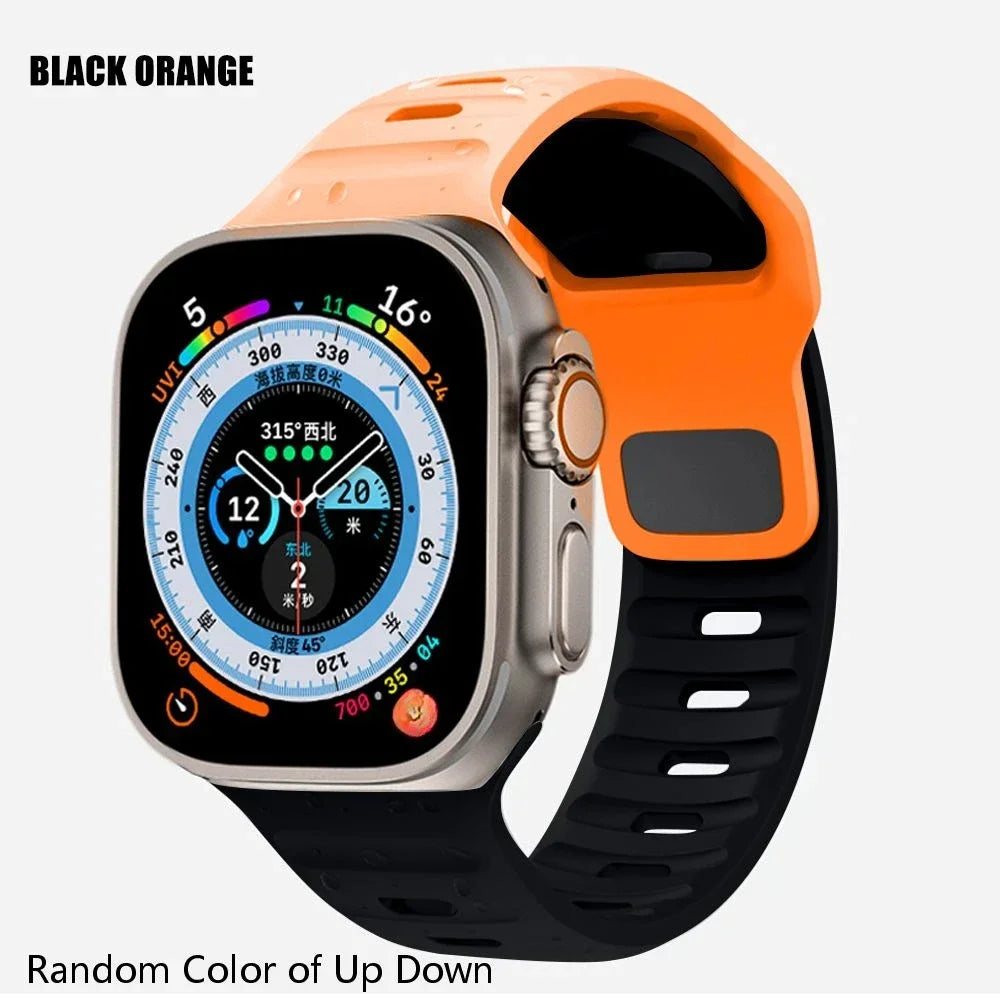 Soft Silicone Strap For Apple Watch 8 7 3 5 6 SE 4 Ultra 2 49mm for iWatch 45mm 41mm 44mm 40mm 42mm 38 Luminous Bracelet correa