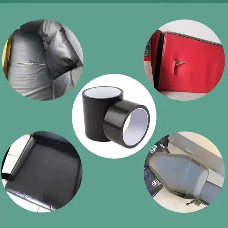 Car Seats Self Adhesive Leather Repair Tape for Sofa Handbags Jackets Furniture Shoes First Aid Patch Leather Patch DIY Black