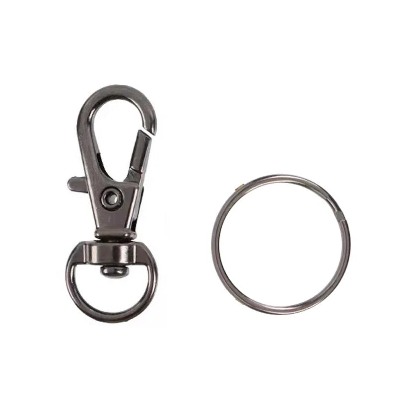 20pcs/pack Swivel Lobster Clasp With Key Ring 10pcs Key Chain 10pcs Key Ring Decoration DIY Making Jewelry Accessories ﻿