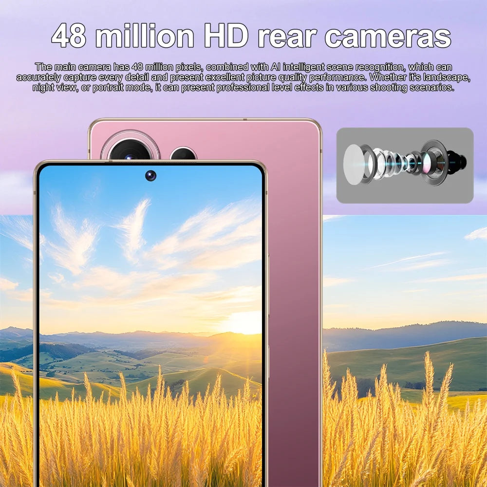 K-Touch Mobile Phones For S27 Ultra Smartphone 5G Dual Card Dual Standby Smartphone 7.3 Inch Android 15 Cell phone 16+48MP Camera 22GB+2TB 7800mAh Battery Factory Face Unlocked Cellphones
