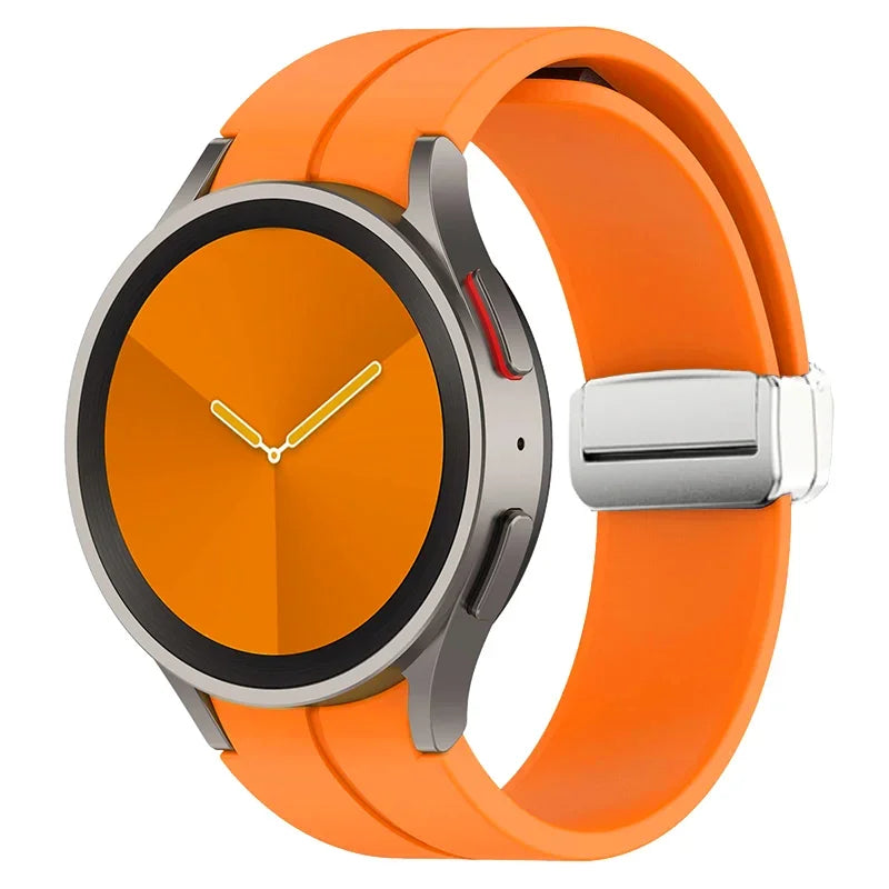 Original Silicone Band for Samsung Watch 7 6 5 4 Classic Strap 47mm 43mm 44mm 40mm Magnetic Buckle For Galaxy Watch 5 Pro 45mm